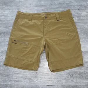 Simms Guide Short Mens 40W SPF50 Fishing Sport Performance Hiking Gear Tan Khaki